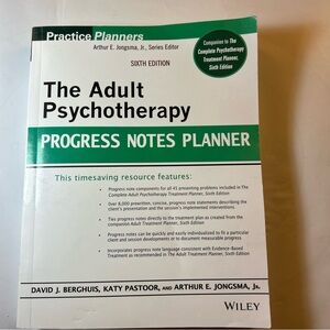 Practiceplanners Ser.: Adult Psychotherapy Progress Notes Planner by Arthur...